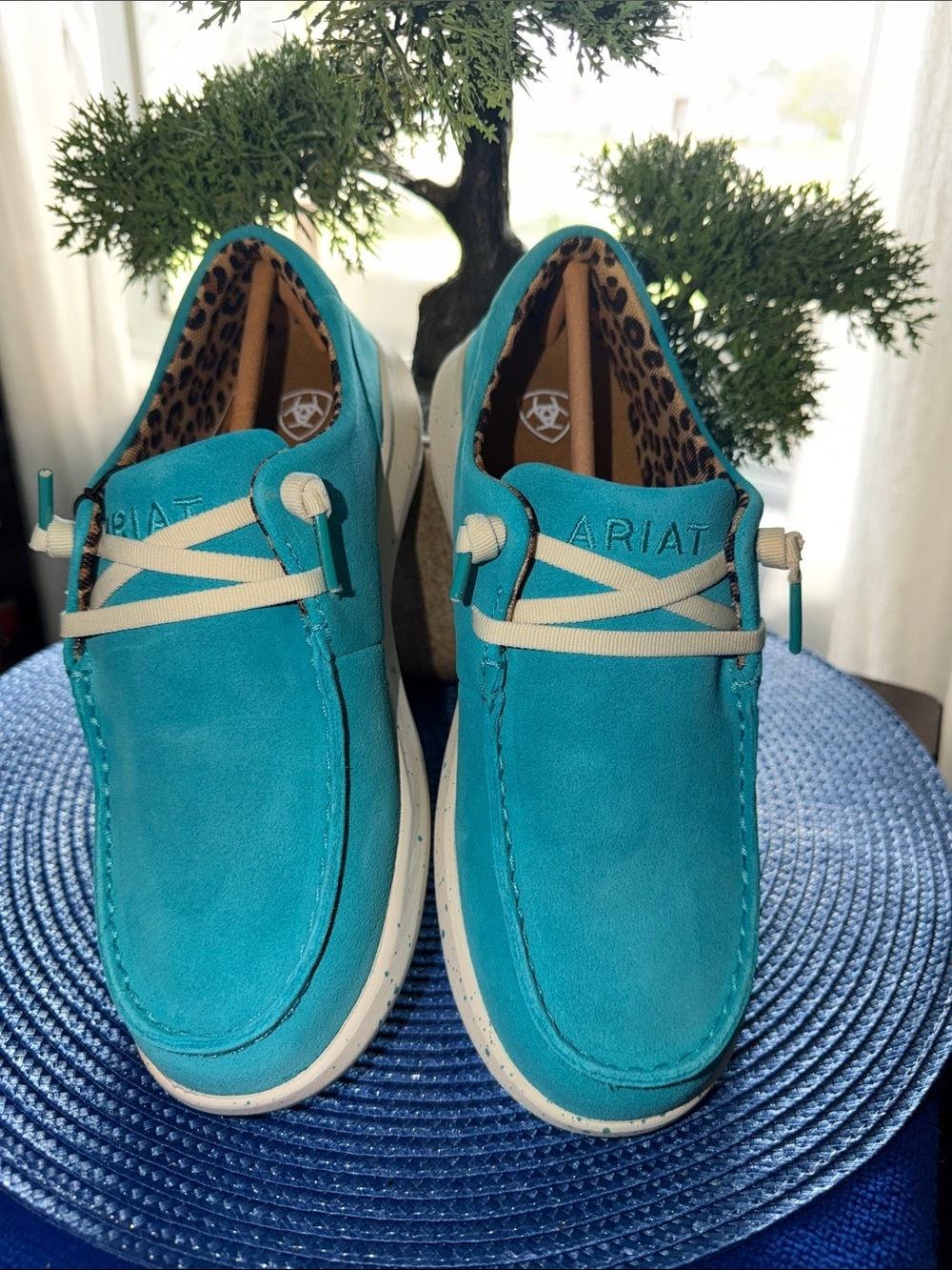 Ariat Bright Turquoise Slip-On Suede-Style Casual Shoes